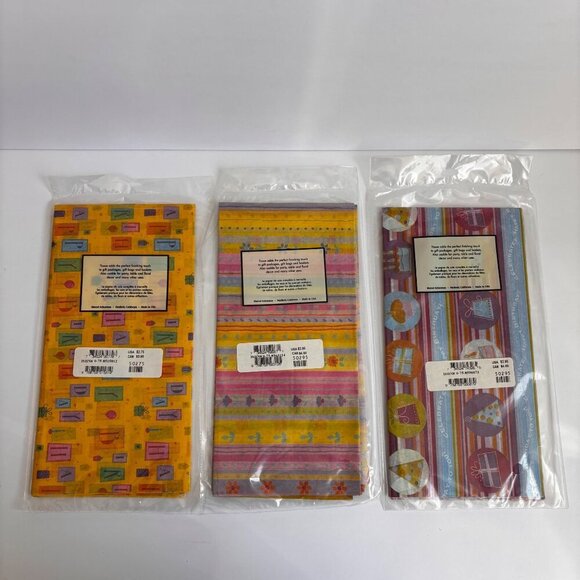 Marcel Schurman Tissue Paper Birthday Everyday Colorful‎ Lot 3, Each 4 Sheets - Picture 6 of 6